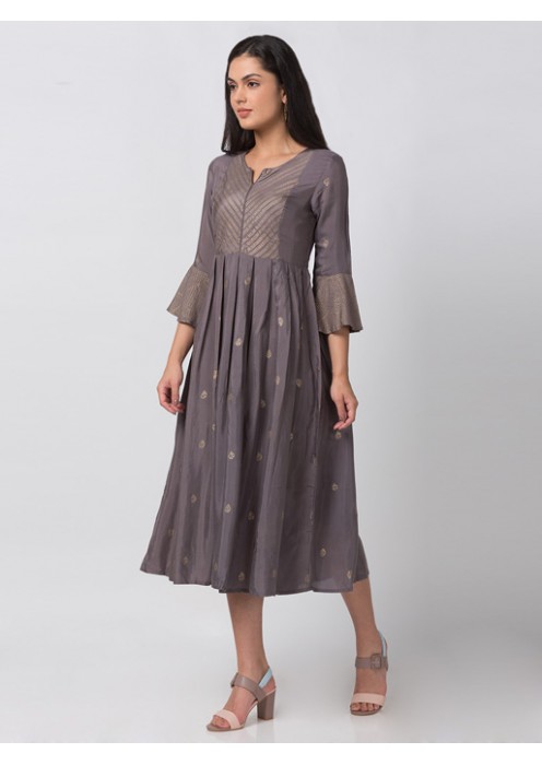 Mauve Gathered Dress 