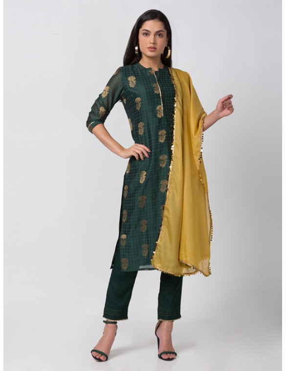 Green Women Kurta Set