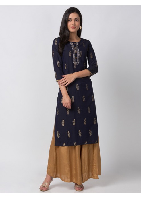 Navy Kurta