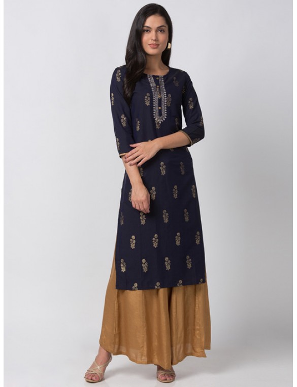 Navy Kurta