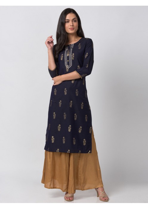 Navy Kurta