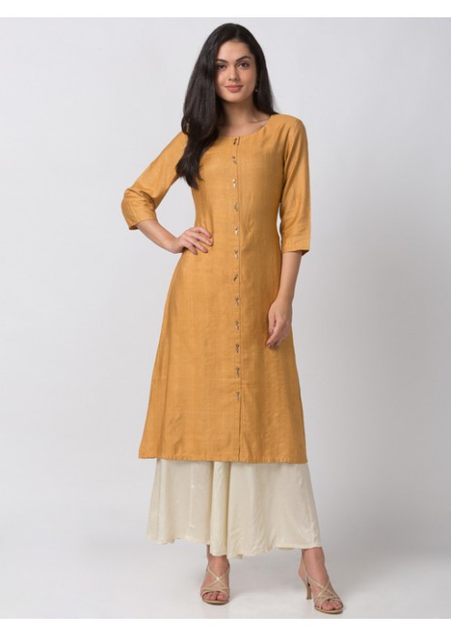 Mustard Lurex Kurta 