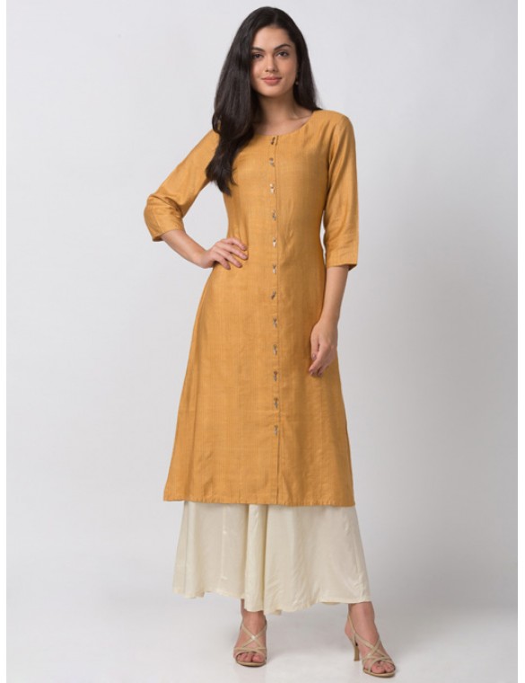 Mustard Lurex Kurta 