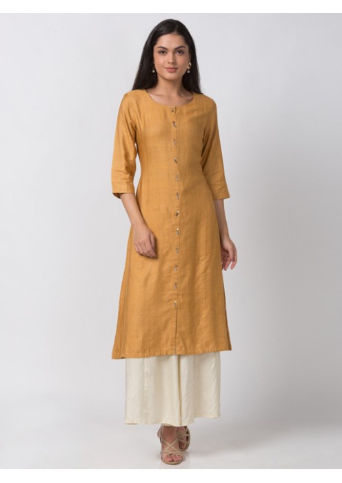 Mustard Lurex Kurta 