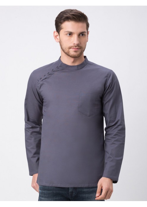 Grey Full Sleeve Kurta