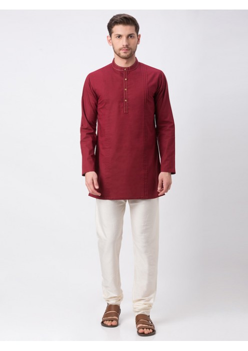 Maroon Full Sleeve Kurta