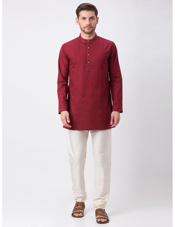 Maroon Full Sleeve Kurta