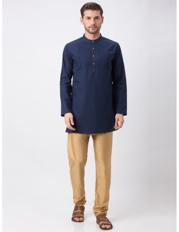 Navy Full Sleeve Kurta