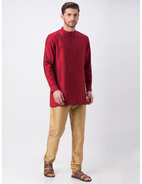 Maroon Full Sleeve Kurta