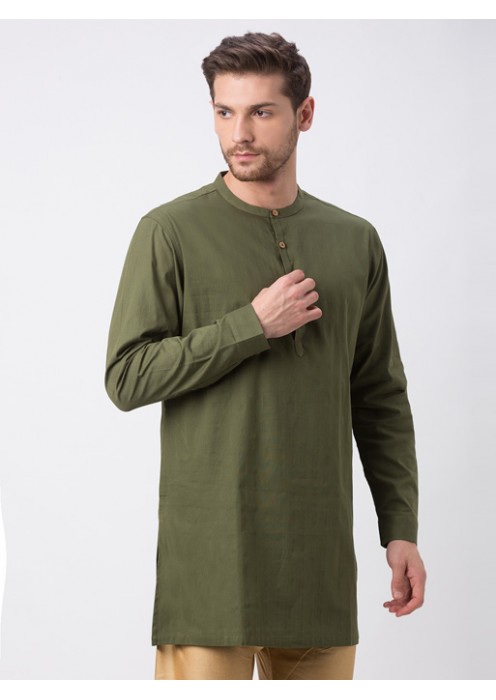 Olive Full Sleeve Kurta