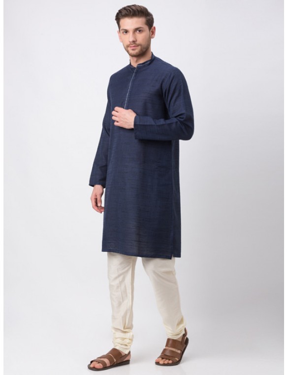 Navy Full Sleeve Kurta