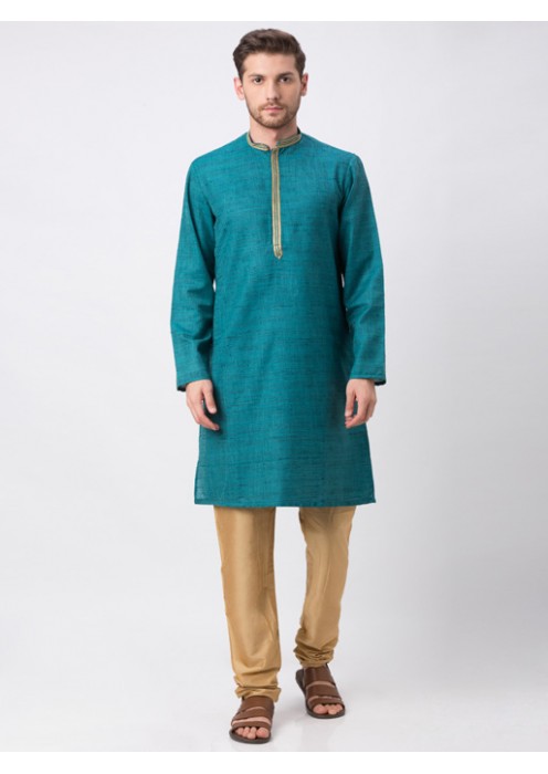 Teal Full Sleeve Kurta