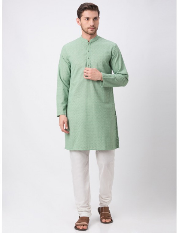 Men Green Full Sleeve Kp Set