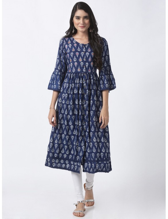 Block printed Indigo Kurta 