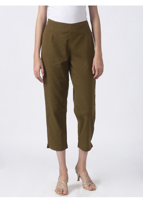 Olive Cropped Pant