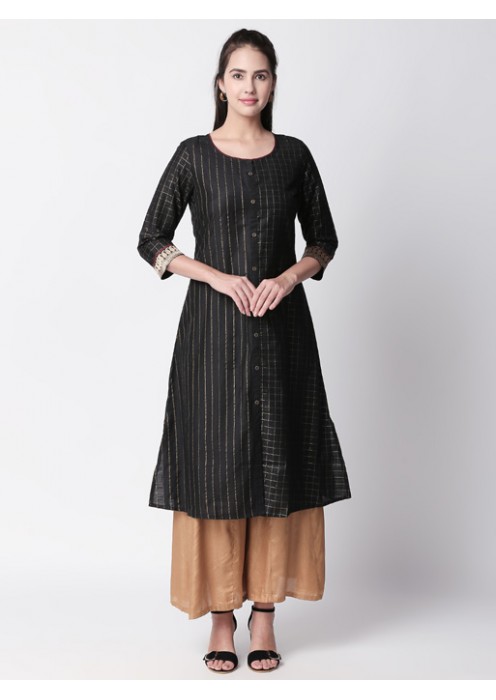 Black  Kurta with lurex