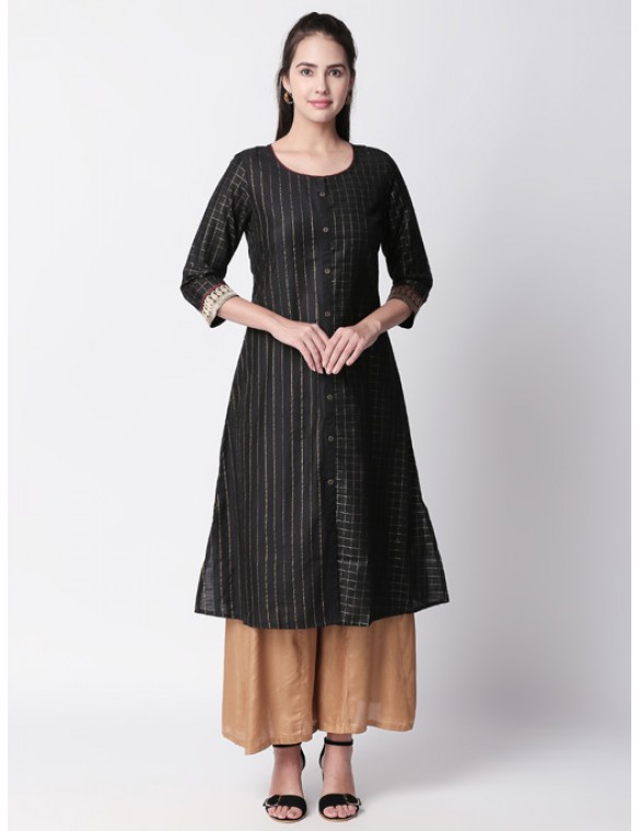 Black  Kurta with lurex