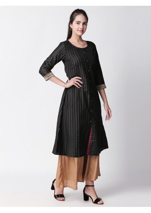 Black  Kurta with lurex