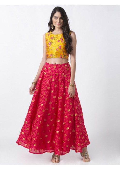 Fuchsia Kalidar Skirt