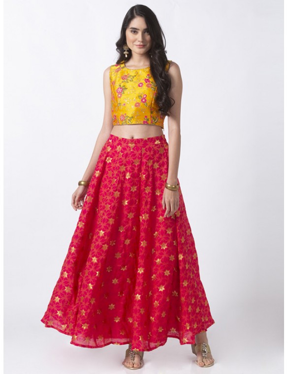 Fuchsia Kalidar Skirt