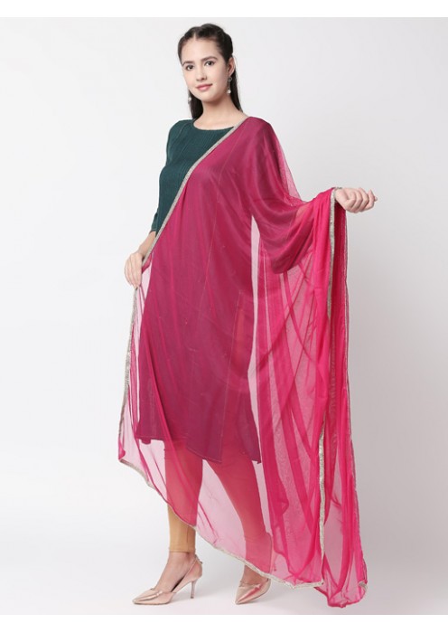 Fuschia Pink Net dupatta