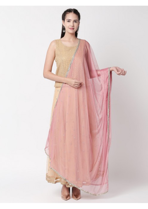 Dusky Pink Net dupatta