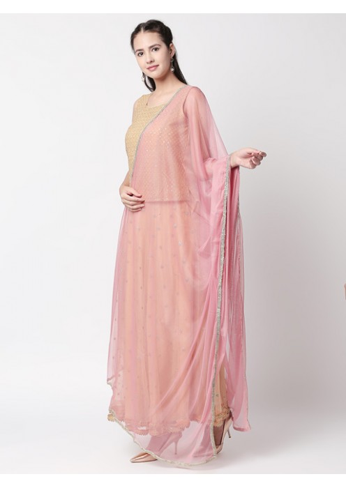 Dusky Pink Net dupatta