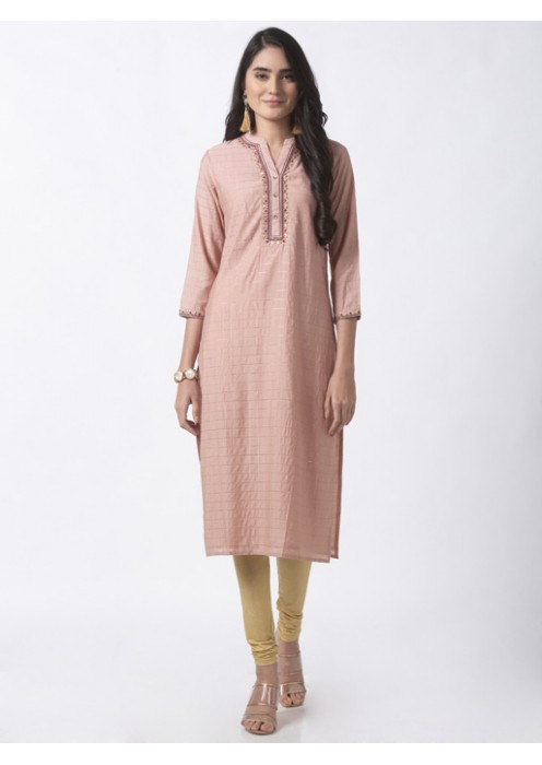 Pink Kurta with Lurex