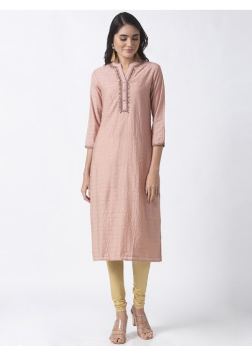 Pink Kurta with Lurex