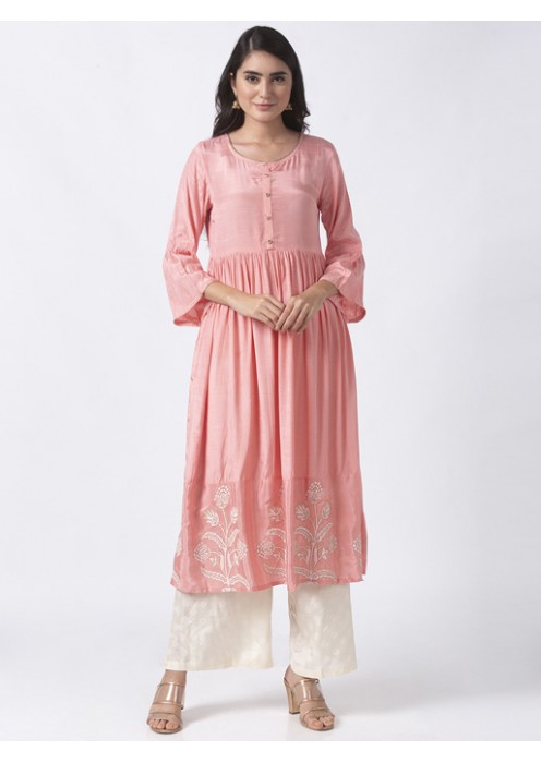 Pink Kurta Palazzo Set