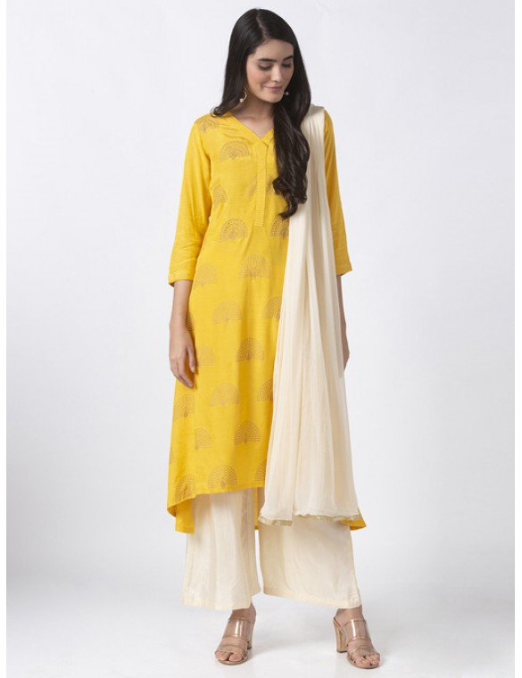 Mustard Kurta Palazzo Set