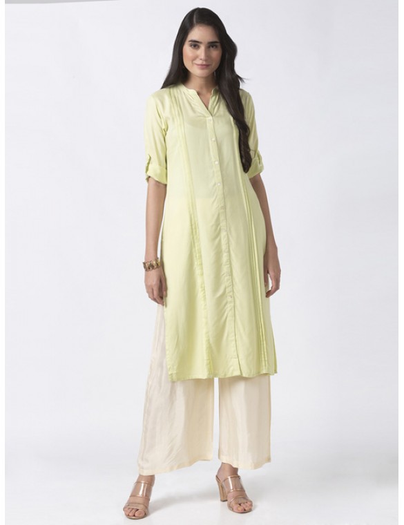 Light Pistachio Solid Kurta 