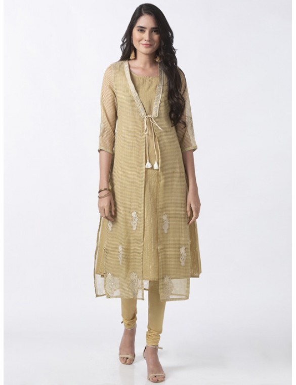 Beige Twin Kurta 