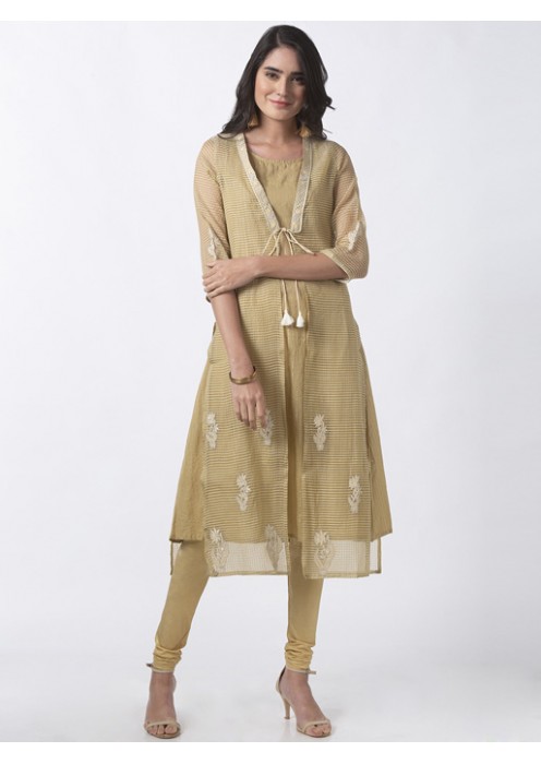 Beige Twin Kurta 